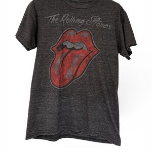 The Rolling Stones Charcoal Tee with Red Logo